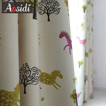 Load image into Gallery viewer, Blue pony curtains for children's room