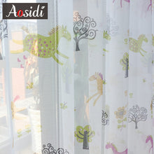 Load image into Gallery viewer, Blue pony curtains for children's room