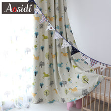 Load image into Gallery viewer, Blue pony curtains for children's room