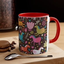Load image into Gallery viewer, Colored Horses Accent Coffee Mug, 11oz