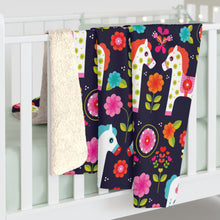 Load image into Gallery viewer, Pony Sherpa Fleece Blanket