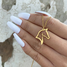 Load image into Gallery viewer, Stainless Steel Necklaces Horse Gift For Horseback Riders Cute Outline Pendant Chain Necklace For Women Jewelry Girls Best Gift