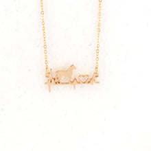 Load image into Gallery viewer, hzew cute Electrocardiogram  con collar horse penadant necklace gift