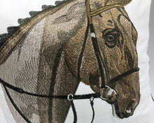 Load image into Gallery viewer, High Quality Embroidery Horse Designer Pillow Cover Sofa Cushion Cover Canvas Home Bed Decorative Case 45 x 45cm Sell by Piece