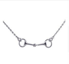 Load image into Gallery viewer, 100% 925 sterling silver high polish silver iron Stirrup horse style equestrian pendant necklace
