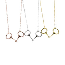 Load image into Gallery viewer, 100% 925 sterling silver lariat long necklace heart lades women charming gift horse lover Equestrian Necklaces, Stirrup Jewelry