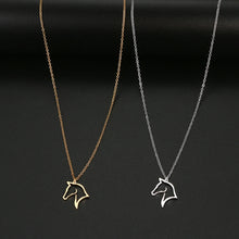 Load image into Gallery viewer, Stainless Steel Necklaces Horse Gift For Horseback Riders Cute Outline Pendant Chain Necklace For Women Jewelry Girls Best Gift
