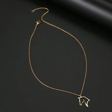 Load image into Gallery viewer, Stainless Steel Necklaces Horse Gift For Horseback Riders Cute Outline Pendant Chain Necklace For Women Jewelry Girls Best Gift