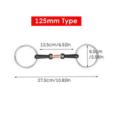 Load image into Gallery viewer, Stainless Steel Snaffle Bit Hollow Jointed Mouth Loose O Ring Horse Bit Horse Ring For Equestrian Supplies