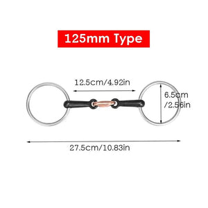 Stainless Steel Snaffle Bit Hollow Jointed Mouth Loose O Ring Horse Bit Horse Ring For Equestrian Supplies