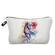 Load image into Gallery viewer, Colorful Horse Print Makeup Bags For Women Roomy Toiletry Bag Mini Travel Practical Pouch Birthday Custom Pattern Cosmetics Bags
