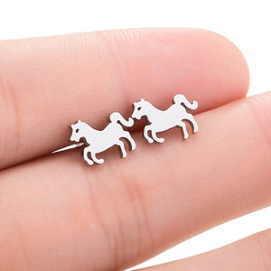 Stainless Steel Earring Western Equestrian Horse Cowboy Cowgirl Boot Horseshoe Earrings for For Women Men Jewelry Pendientes
