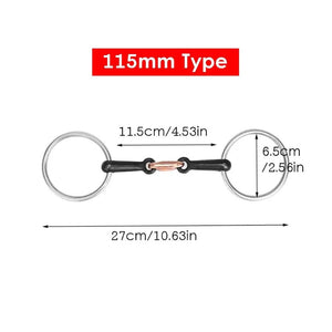 Stainless Steel Snaffle Bit Hollow Jointed Mouth Loose O Ring Horse Bit Horse Ring For Equestrian Supplies
