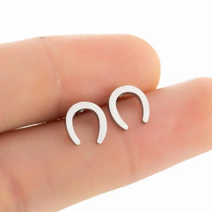 Stainless Steel Earring Western Equestrian Horse Cowboy Cowgirl Boot Horseshoe Earrings for For Women Men Jewelry Pendientes