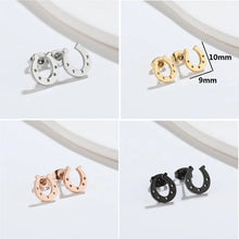 Load image into Gallery viewer, Stainless Steel Earring Western Equestrian Horse Cowboy Cowgirl Boot Horseshoe Earrings for For Women Men Jewelry Pendientes
