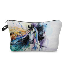 Load image into Gallery viewer, Colorful Horse Print Makeup Bags For Women Roomy Toiletry Bag Mini Travel Practical Pouch Birthday Custom Pattern Cosmetics Bags