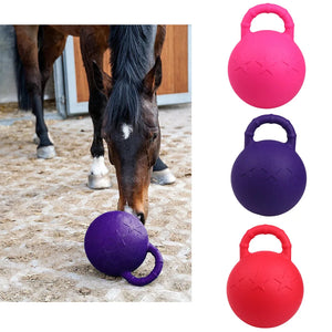 28/25cm Horse Rubber Chew balls Toy Game with Scented Horse Stable And Yard Toy Juggling Horse Treats Pet Joy Fun Accessory