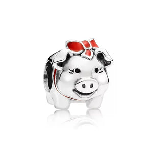 New original horse fish dog pig rabbit penguin cow Pandora Bead fit Pandora charms silver 925 bracelets for women DIY Jewelry