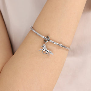 New Fashion Jewelry Fit European Charms Silver 925 Beads Bracelets Flying Horse Charms Pendant Beads For Jewelry Making Gifts