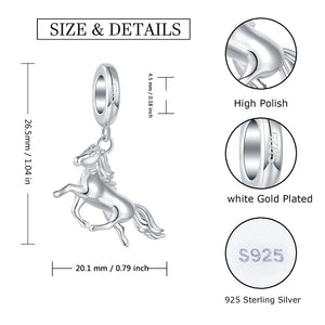 New Fashion Jewelry Fit European Charms Silver 925 Beads Bracelets Flying Horse Charms Pendant Beads For Jewelry Making Gifts