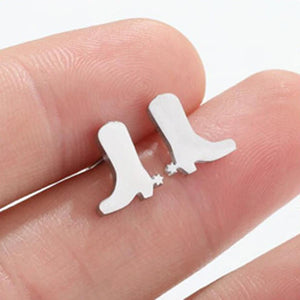 Stainless Steel Earring Western Equestrian Horse Cowboy Cowgirl Boot Horseshoe Earrings for For Women Men Jewelry Pendientes