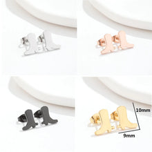 Load image into Gallery viewer, Stainless Steel Earring Western Equestrian Horse Cowboy Cowgirl Boot Horseshoe Earrings for For Women Men Jewelry Pendientes