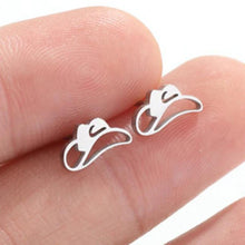 Load image into Gallery viewer, Stainless Steel Earring Western Equestrian Horse Cowboy Cowgirl Boot Horseshoe Earrings for For Women Men Jewelry Pendientes