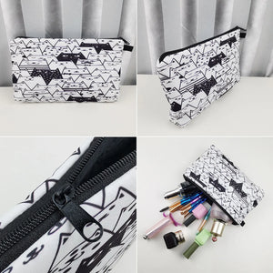 Colorful Horse Print Makeup Bags For Women Roomy Toiletry Bag Mini Travel Practical Pouch Birthday Custom Pattern Cosmetics Bags