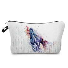 Load image into Gallery viewer, Colorful Horse Print Makeup Bags For Women Roomy Toiletry Bag Mini Travel Practical Pouch Birthday Custom Pattern Cosmetics Bags