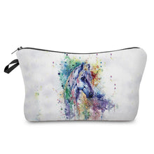 Load image into Gallery viewer, Colorful Horse Print Makeup Bags For Women Roomy Toiletry Bag Mini Travel Practical Pouch Birthday Custom Pattern Cosmetics Bags