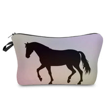 Load image into Gallery viewer, Colorful Horse Print Makeup Bags For Women Roomy Toiletry Bag Mini Travel Practical Pouch Birthday Custom Pattern Cosmetics Bags