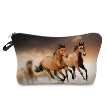 Load image into Gallery viewer, Colorful Horse Print Makeup Bags For Women Roomy Toiletry Bag Mini Travel Practical Pouch Birthday Custom Pattern Cosmetics Bags