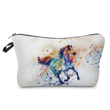 Load image into Gallery viewer, Colorful Horse Print Makeup Bags For Women Roomy Toiletry Bag Mini Travel Practical Pouch Birthday Custom Pattern Cosmetics Bags