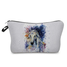 Load image into Gallery viewer, Colorful Horse Print Makeup Bags For Women Roomy Toiletry Bag Mini Travel Practical Pouch Birthday Custom Pattern Cosmetics Bags