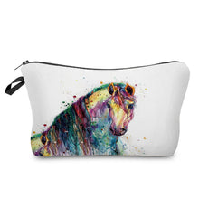 Load image into Gallery viewer, Colorful Horse Print Makeup Bags For Women Roomy Toiletry Bag Mini Travel Practical Pouch Birthday Custom Pattern Cosmetics Bags