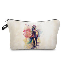 Load image into Gallery viewer, Colorful Horse Print Makeup Bags For Women Roomy Toiletry Bag Mini Travel Practical Pouch Birthday Custom Pattern Cosmetics Bags