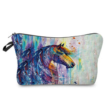 Load image into Gallery viewer, Colorful Horse Print Makeup Bags For Women Roomy Toiletry Bag Mini Travel Practical Pouch Birthday Custom Pattern Cosmetics Bags